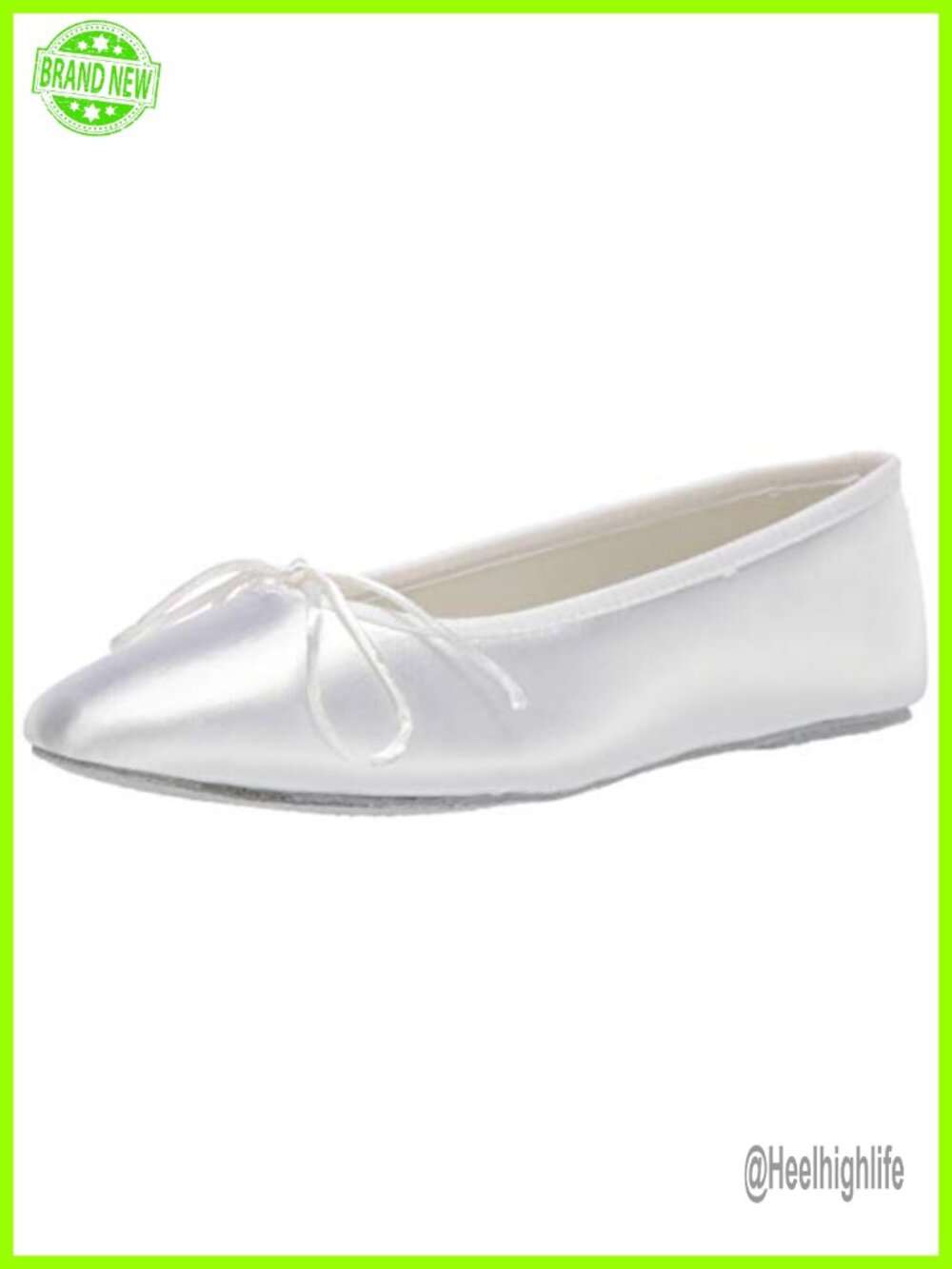 Dyeable Satin Ballet Flat, Slip-On, Memory Foam